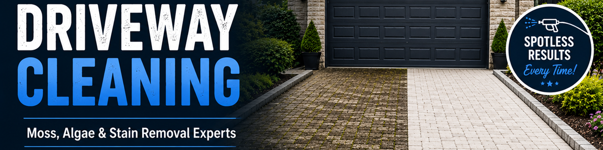 Professional driveway power washing in Dublin